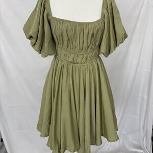 Urban Outfitters Olive Green Midi Dress